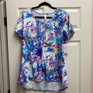 LuLaRoe Watercolor Floral Classic T NWT L LLR Tee